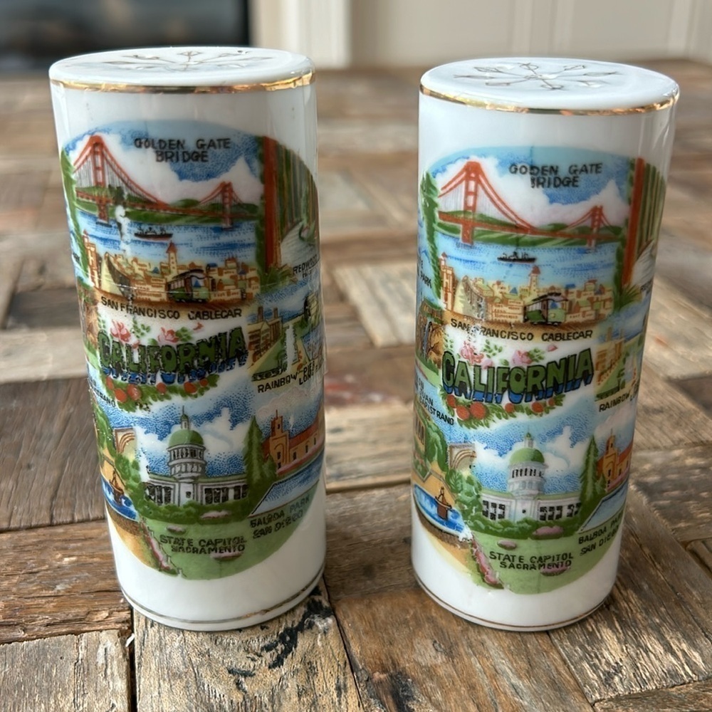 Vintage California Salt & Pepper Shaker Set